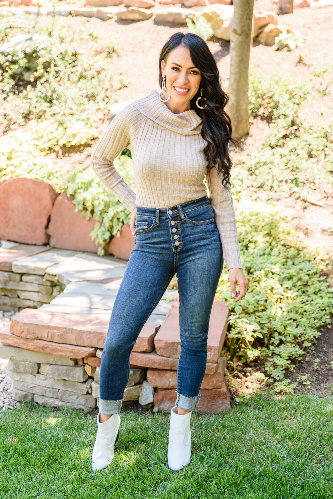 Judy Blue Hips Don't Lie Hi-Rise Button Fly Skinny Jeans