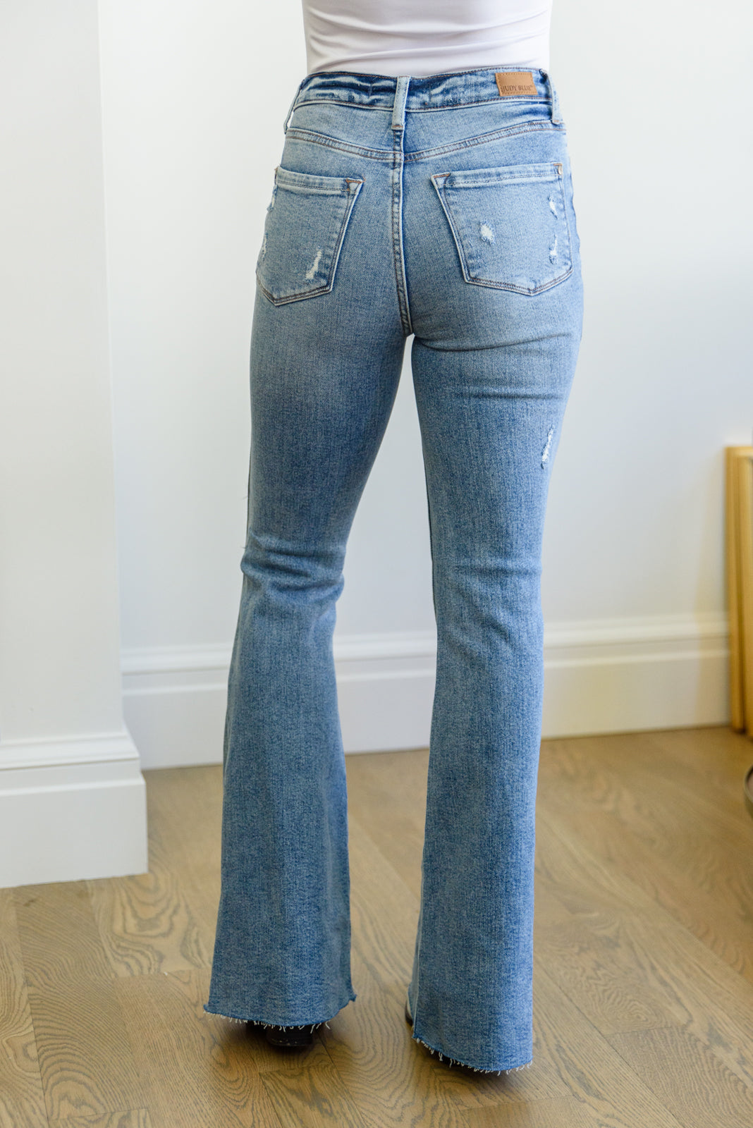 Judy Blue By a Thread Destroyed Flare Jeans