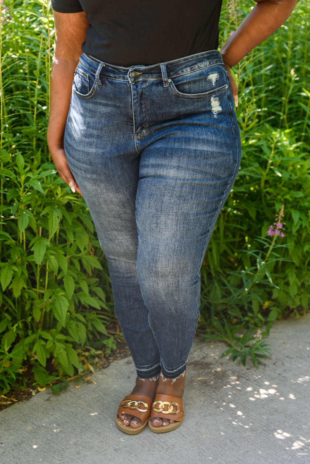 Judy Blue Lilliana Hi-Waisted Tummy Control Jeans Dark Wash 14W