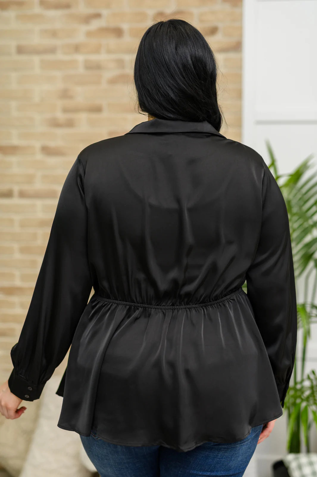 Half Past Midnight Babydoll Balloon Sleeve Blouse