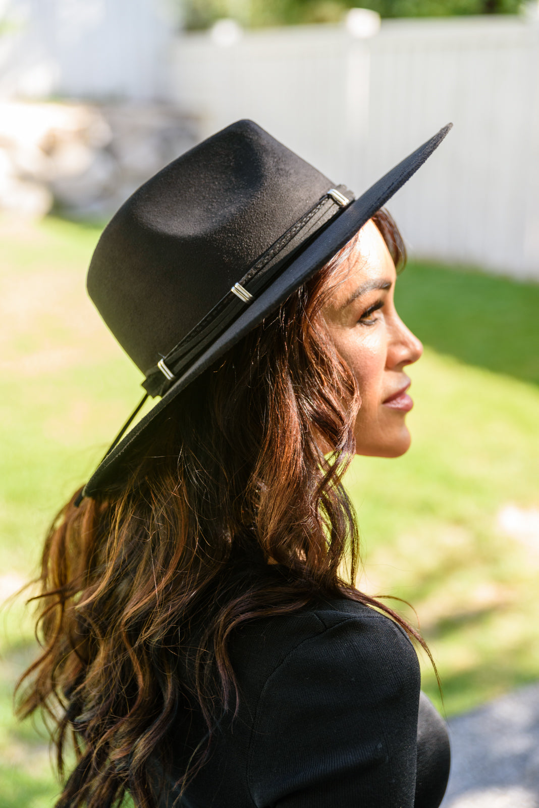 Bold Statement Black Wide Brim Hat