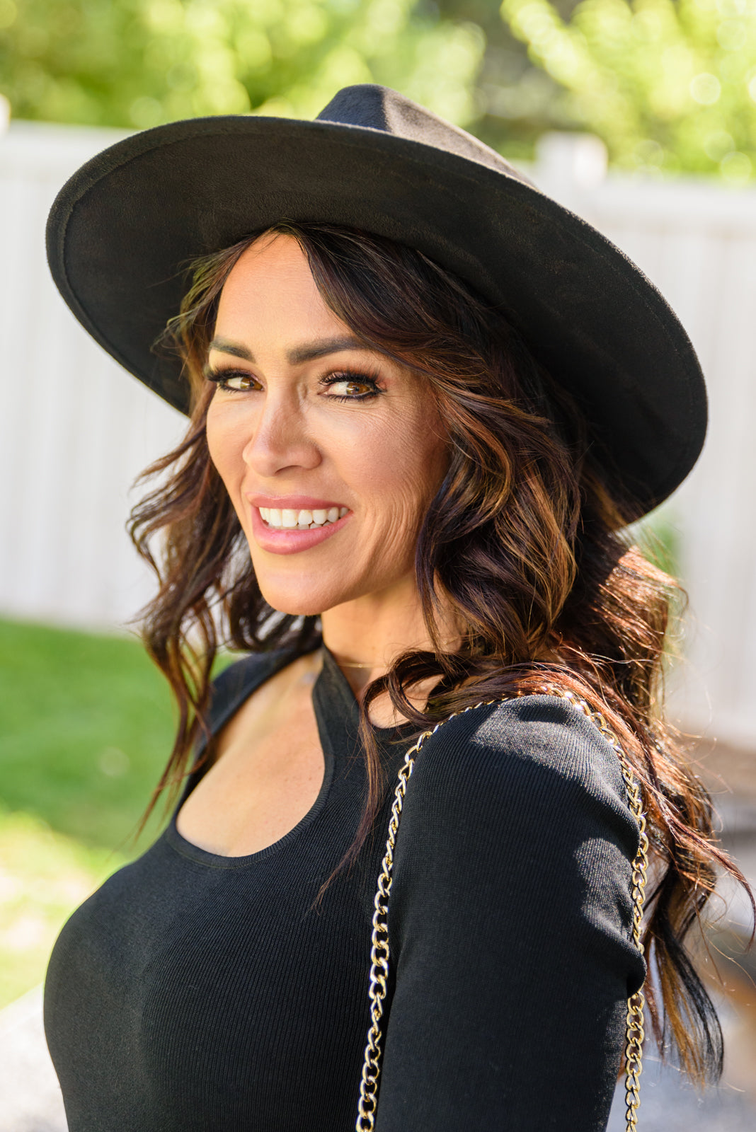 Bold Statement Black Wide Brim Hat