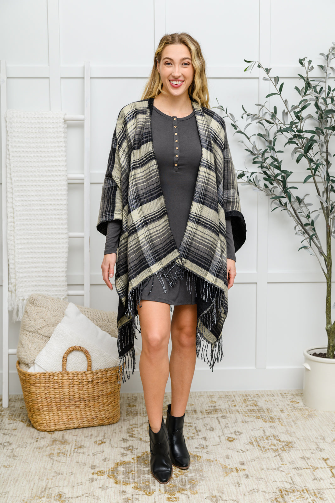Break Free Long Sleeve Button Down Dress In Ash Gray