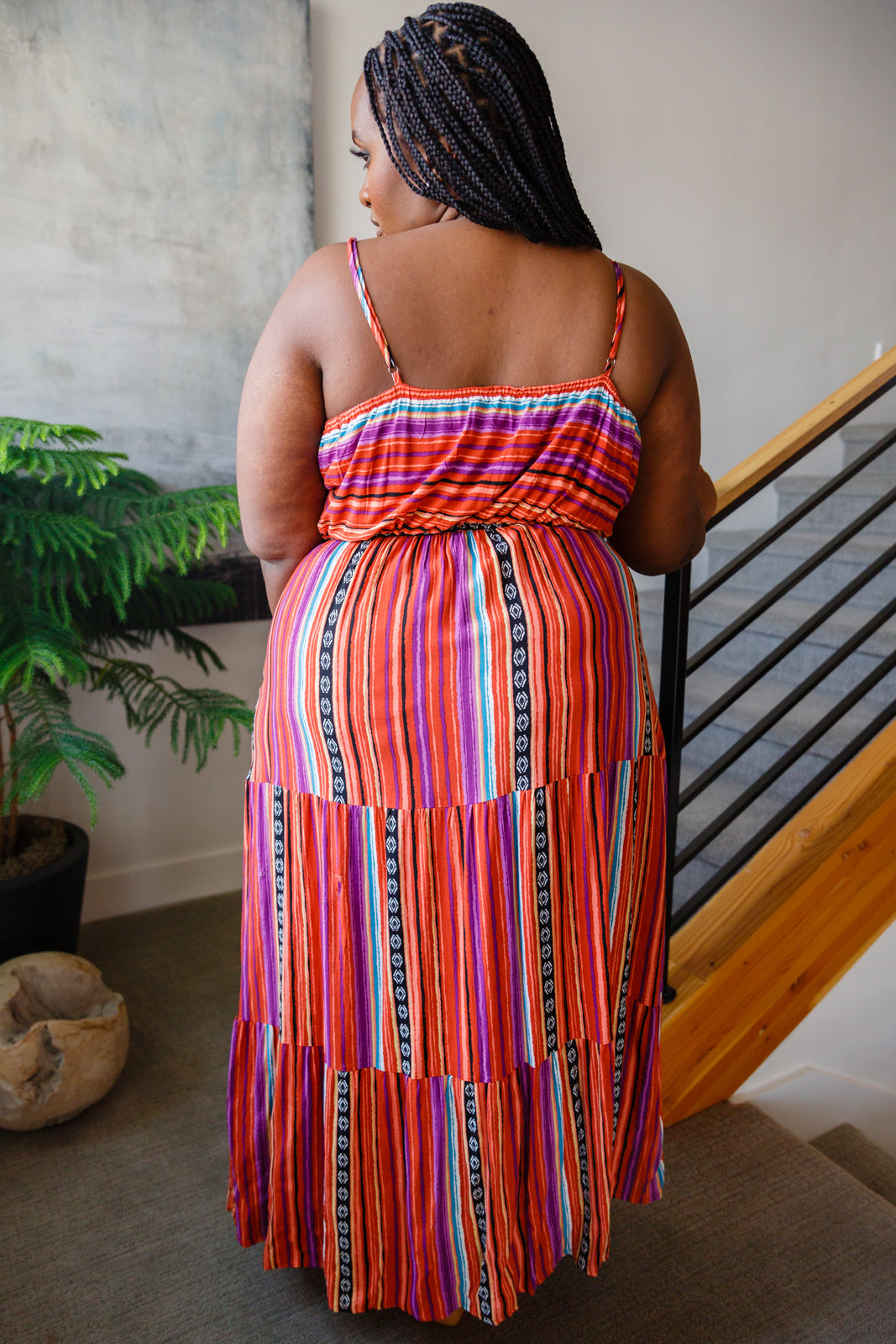 With Grace Aztec Line Maxi Dress