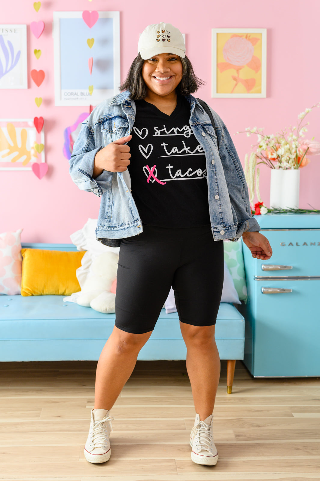 Check Love or Tacos Graphic Tee