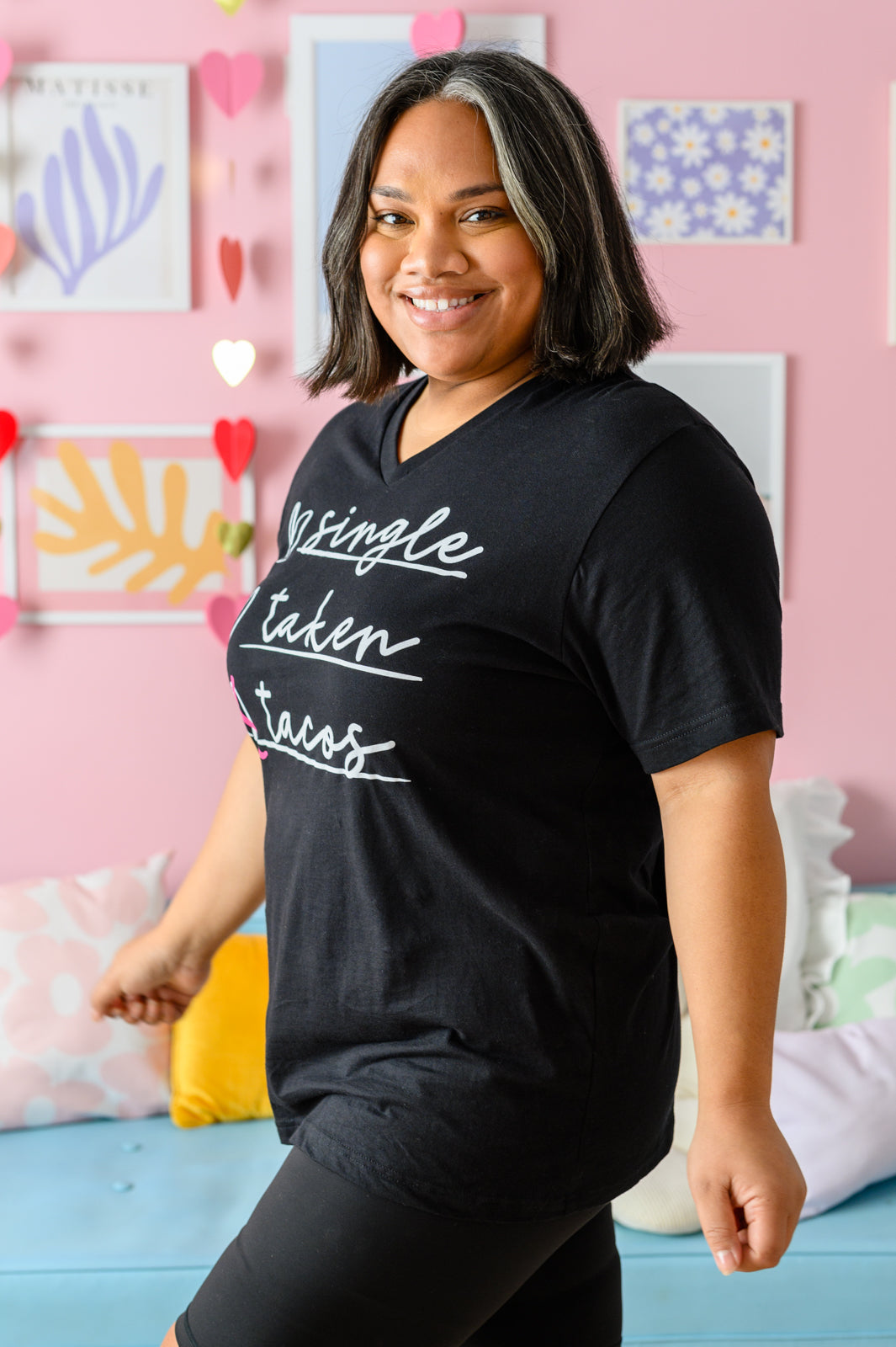Check Love or Tacos Graphic Tee