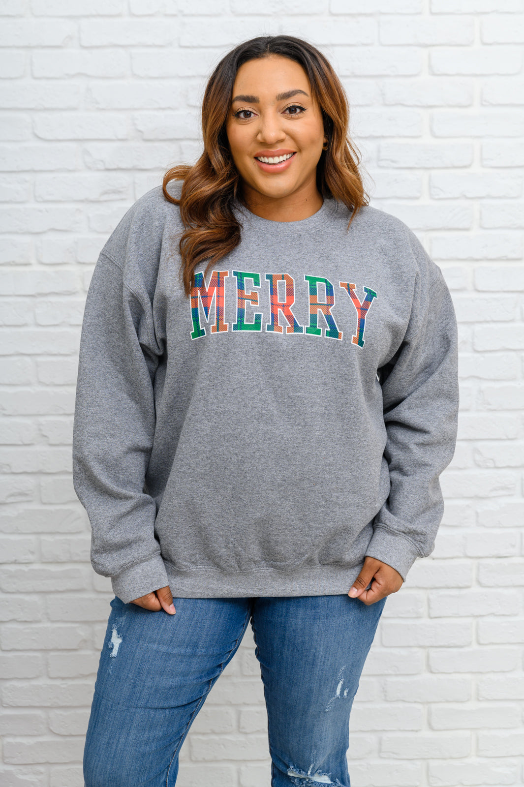 Merry Whatever Sweatshirt In Gray Gray 2XL
