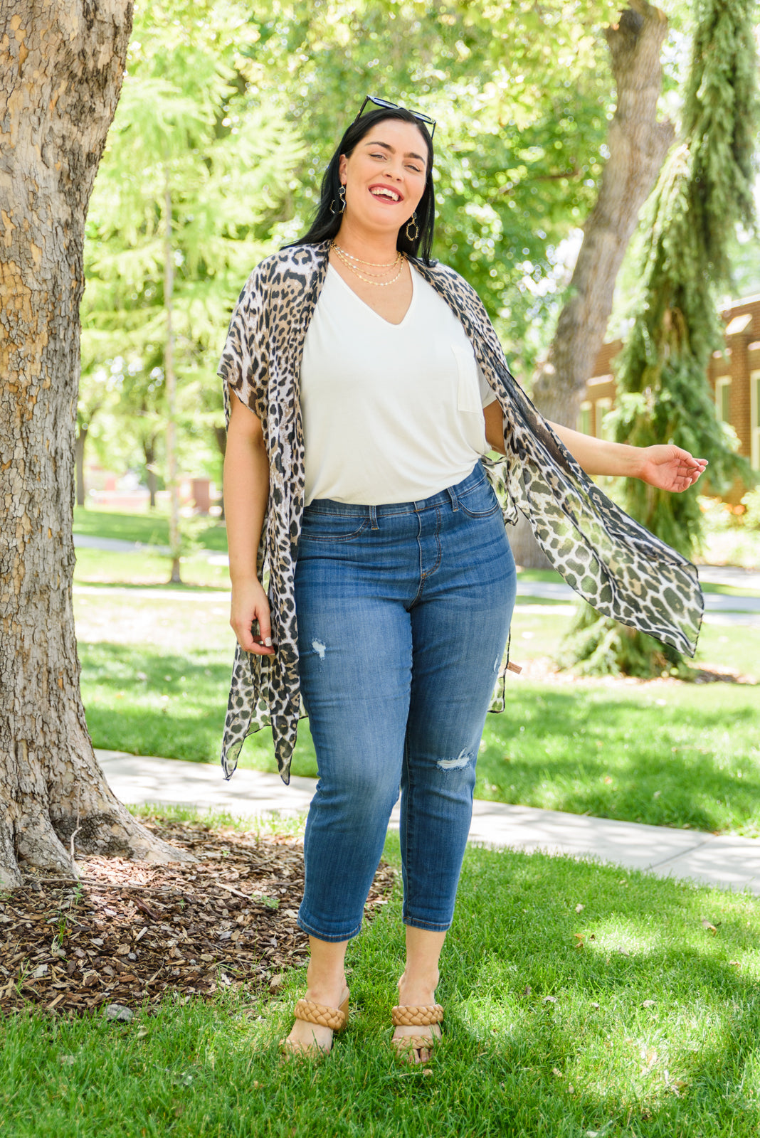 Judy Blue Don't Wait Mid-Rise Destroyed Boyfriend Jeggings