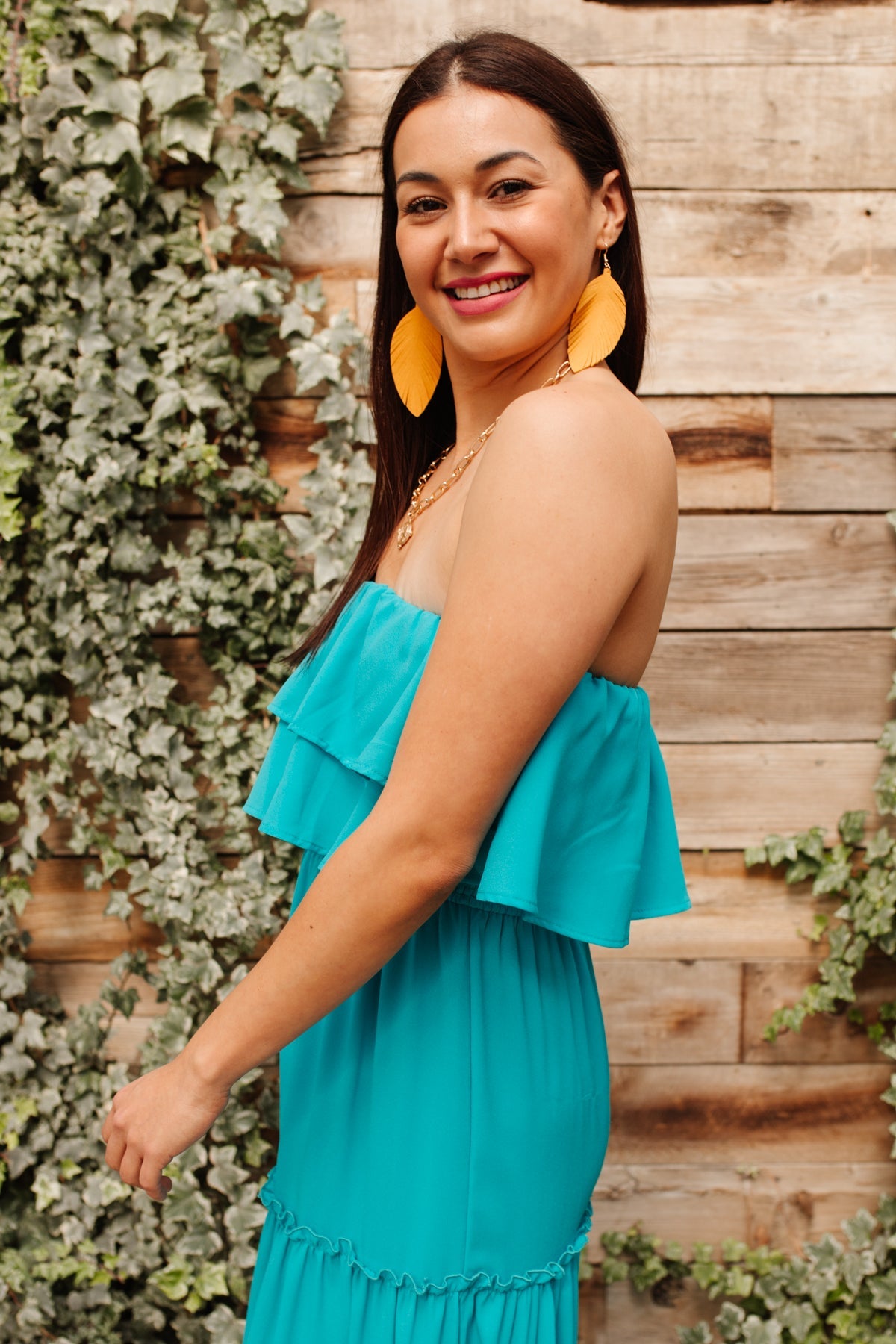 Beachside Beauty Ruffle Maxi Dress