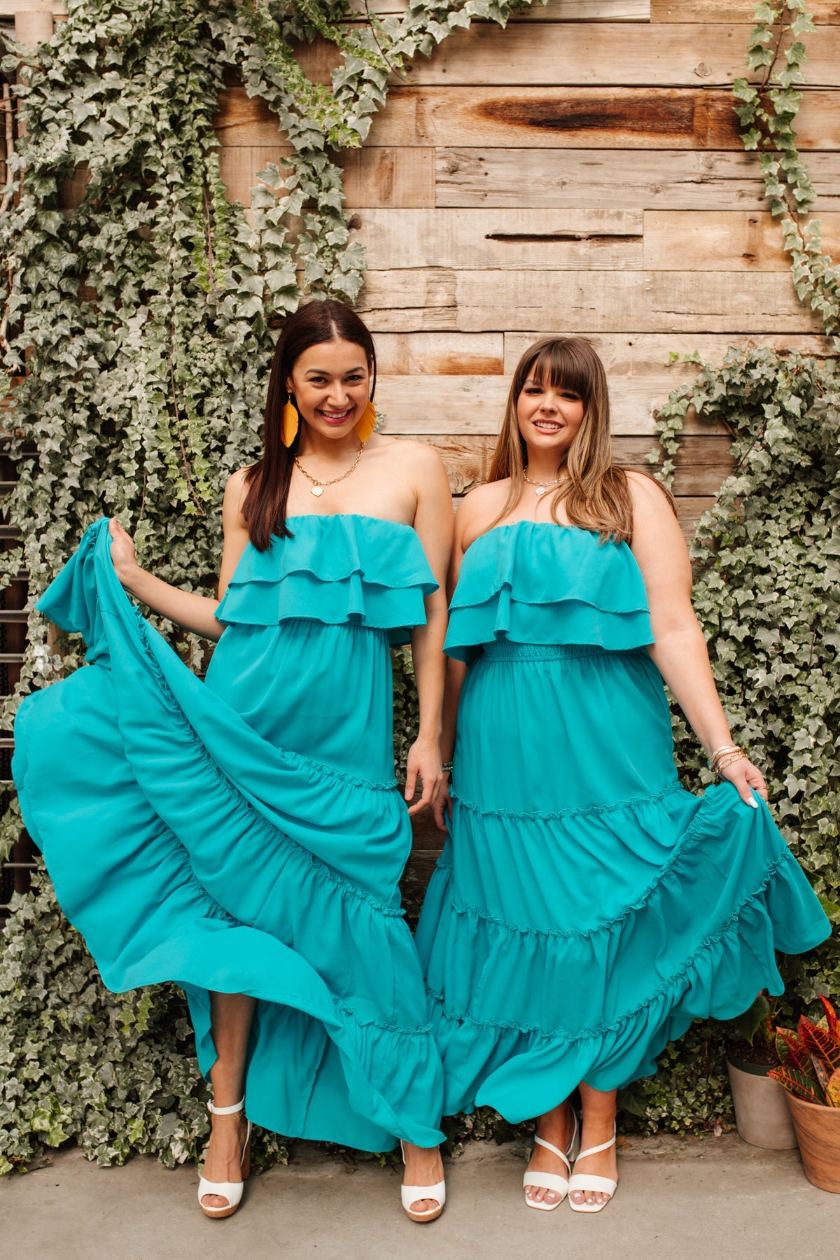Beachside Beauty Ruffle Maxi Dress