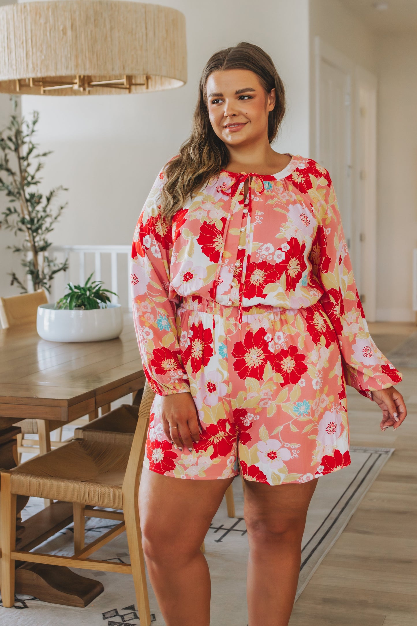 Blossom in the Sun Floral Romper Bright Floral 1XL