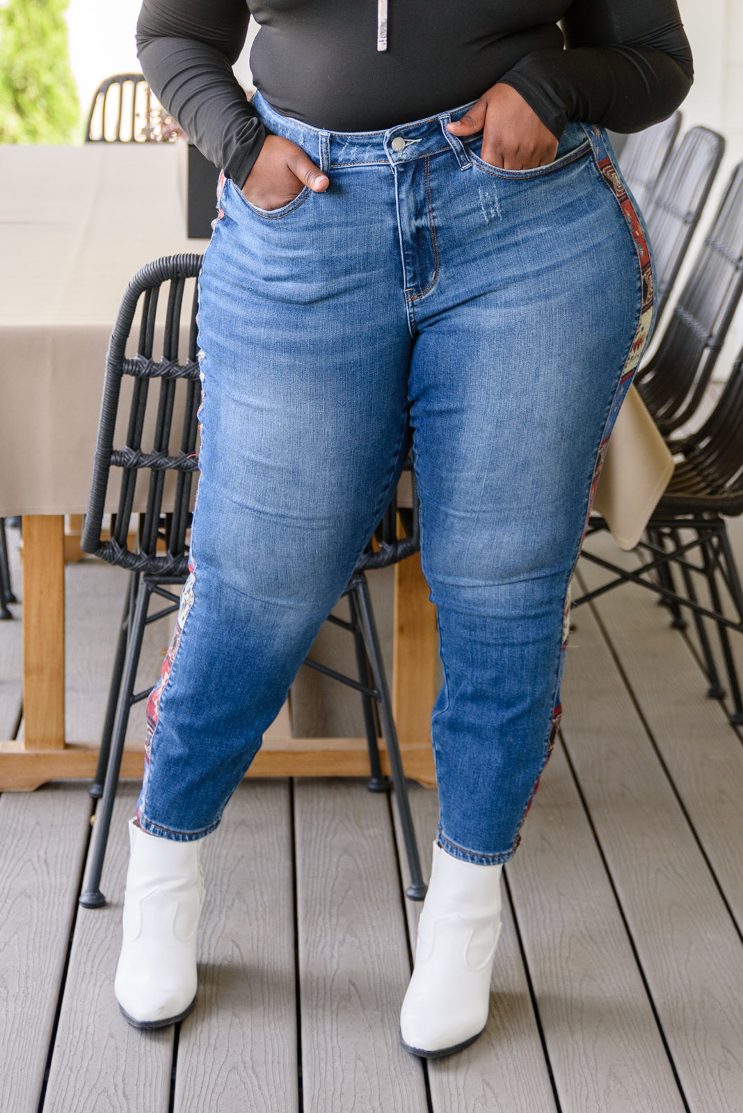 Judy Blue Free Spirit Aztec Relaxed Jeans