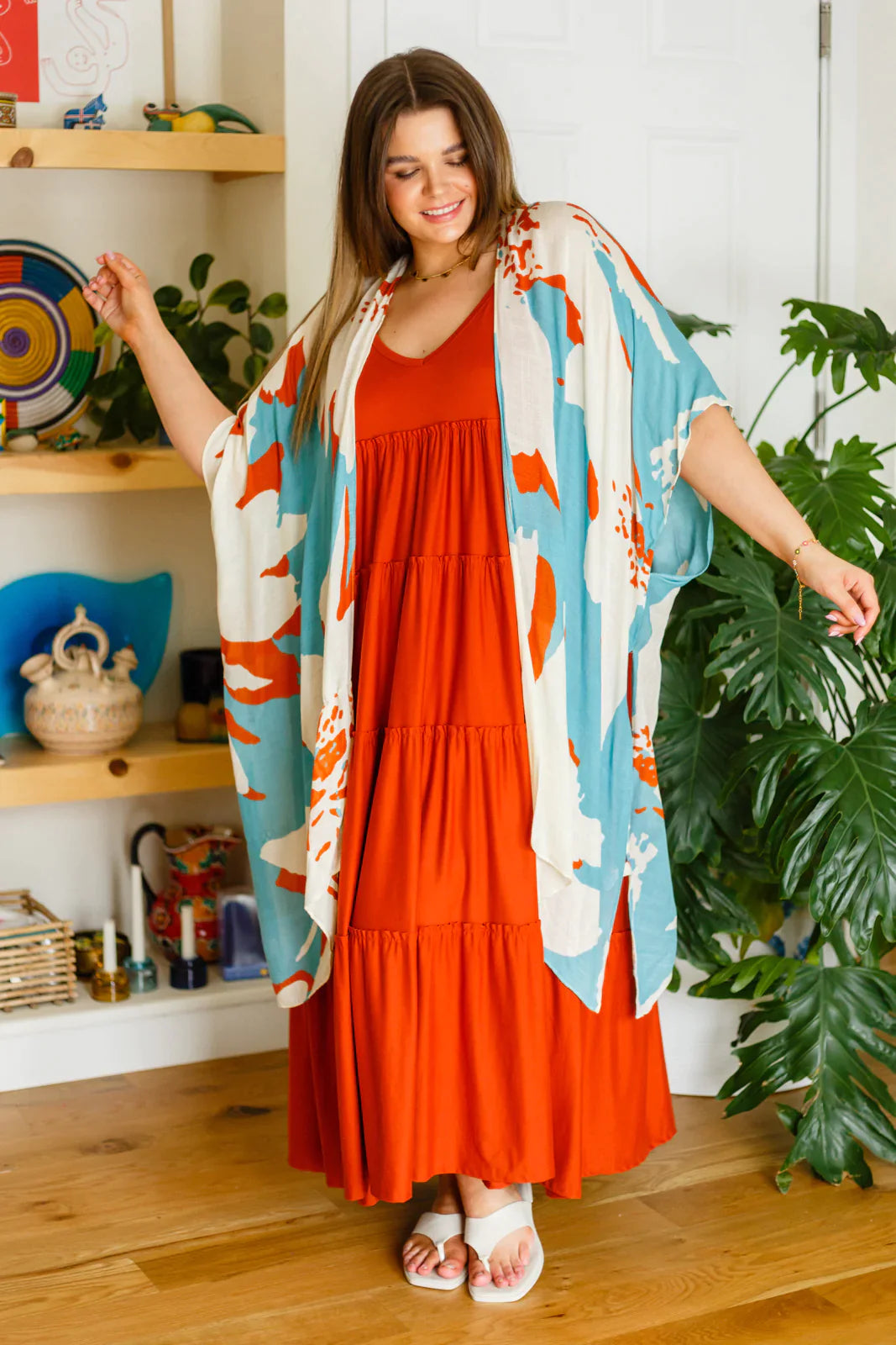 Island Vibes Floral Kimono Cardigan