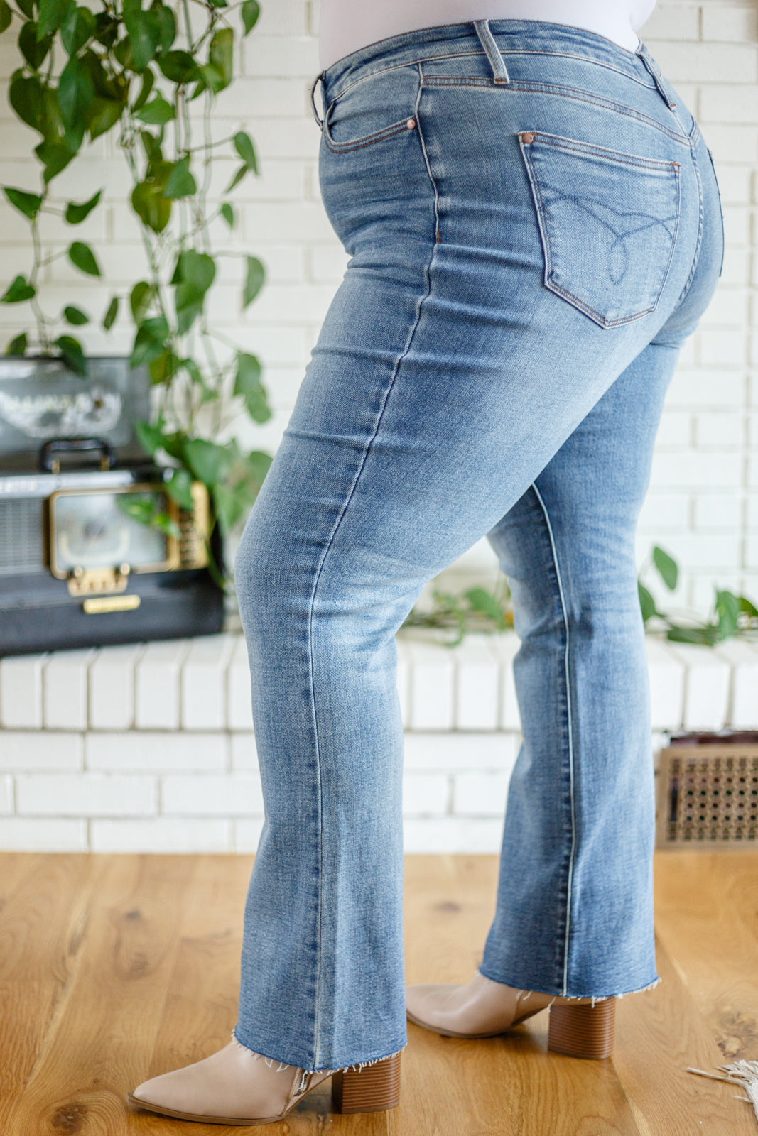 Judy Blue Tried and True Raw Hem Bootcut Jeans