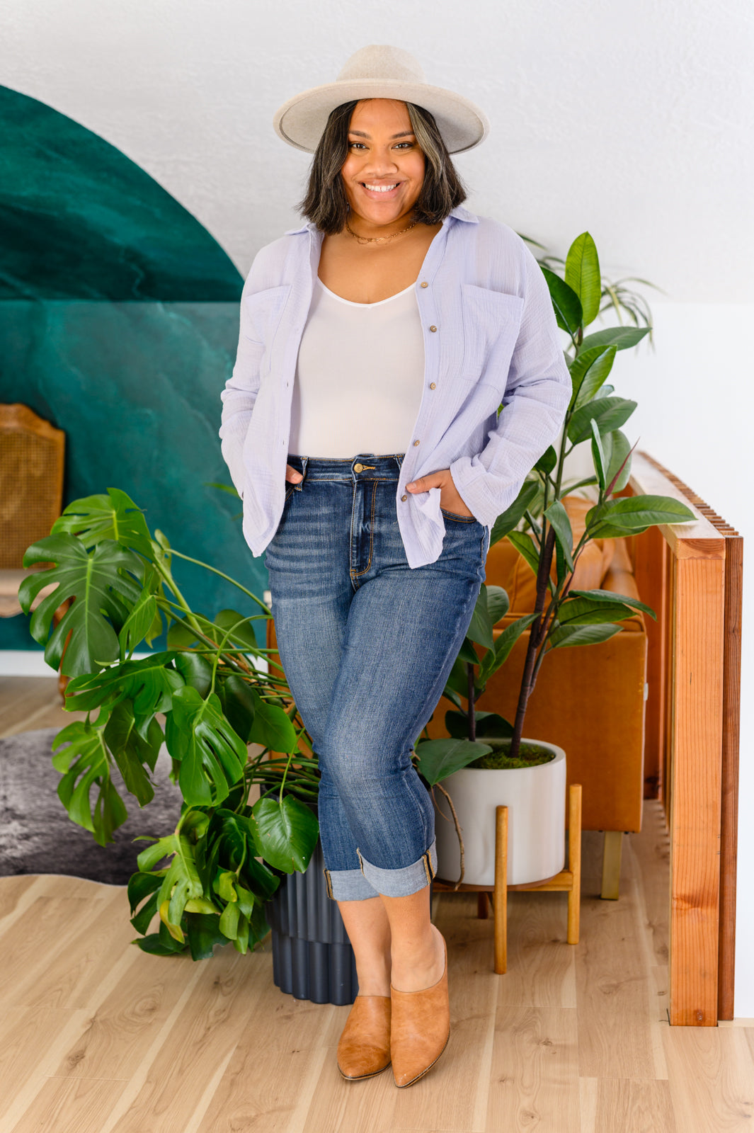 Lavender Skies Button Up Blouse