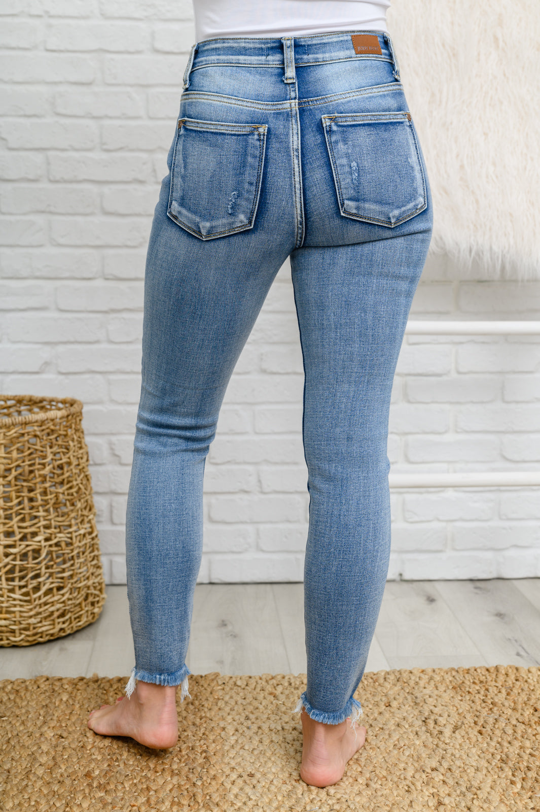 Judy Blue Rip It Up Destroyed Button Fly Skinny Jeans