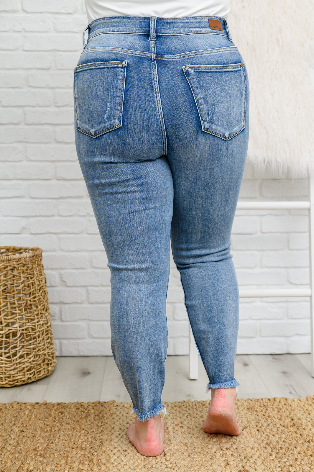 Judy Blue Rip It Up Destroyed Button Fly Skinny Jeans