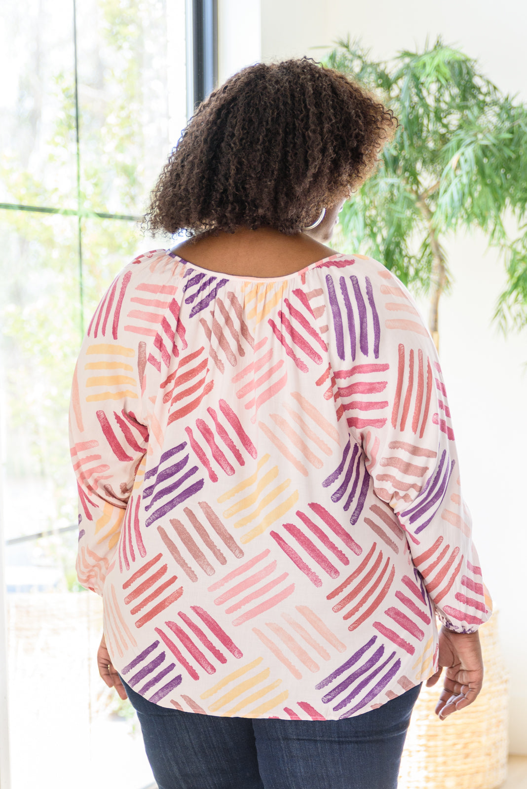 Color My World Abstract Stamp Blouse