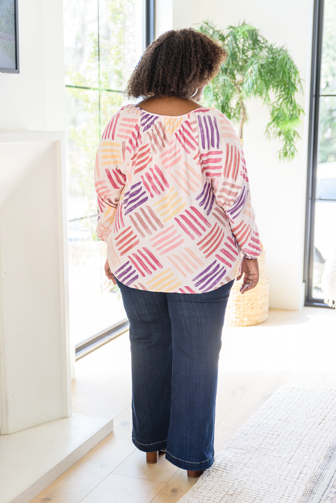 Color My World Abstract Stamp Blouse