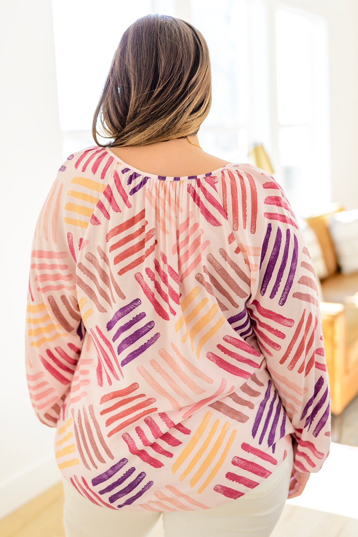 Color My World Abstract Stamp Blouse