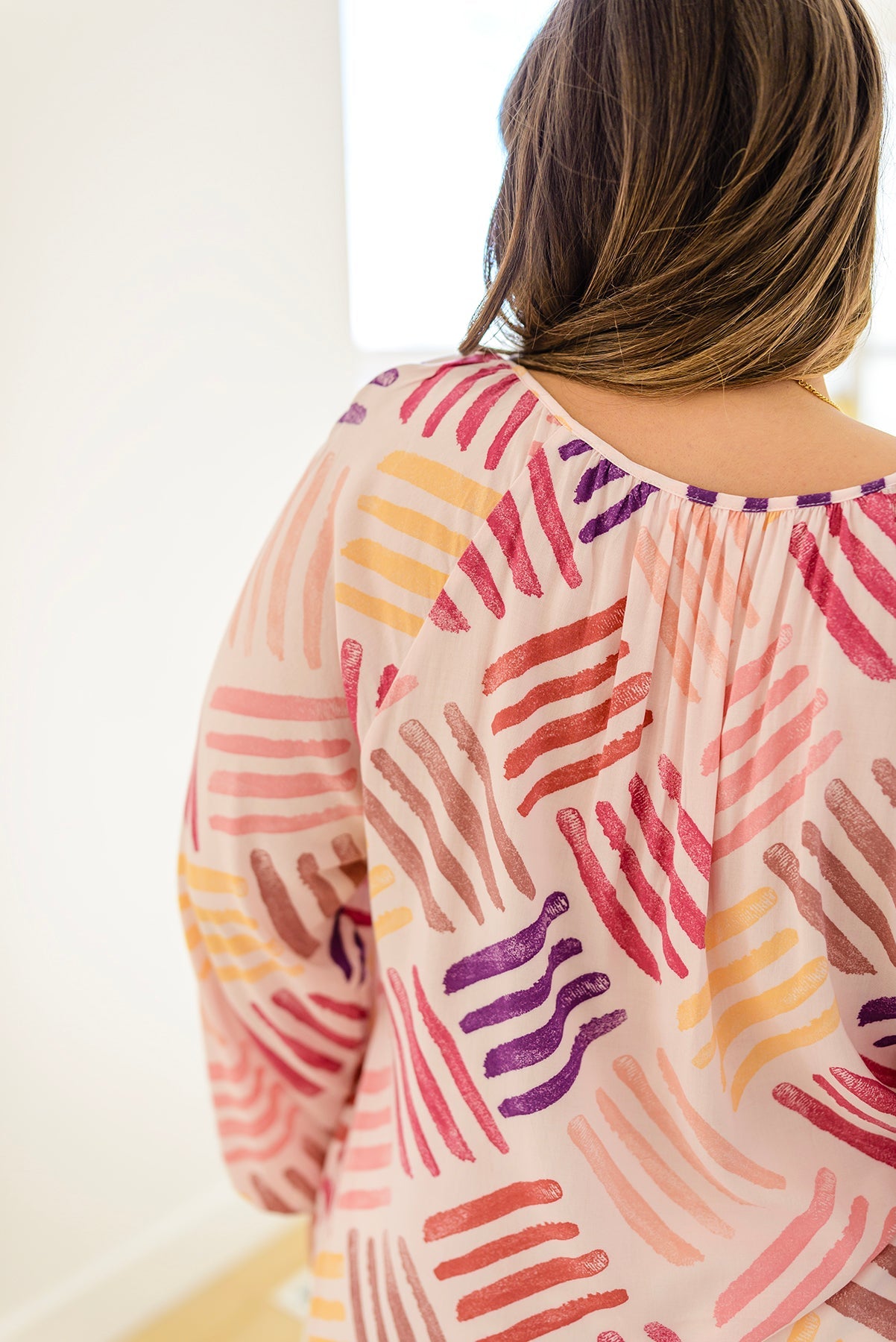Color My World Abstract Stamp Blouse