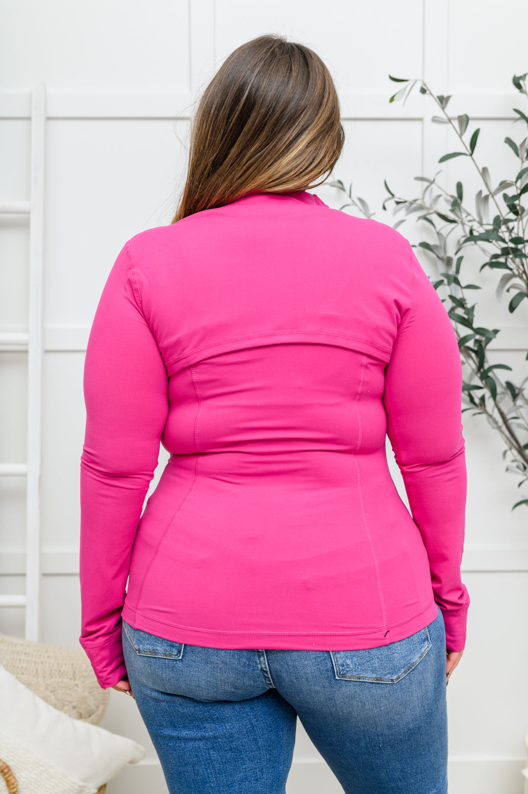 Raise the Bar Activewear Jacket in Raspberry