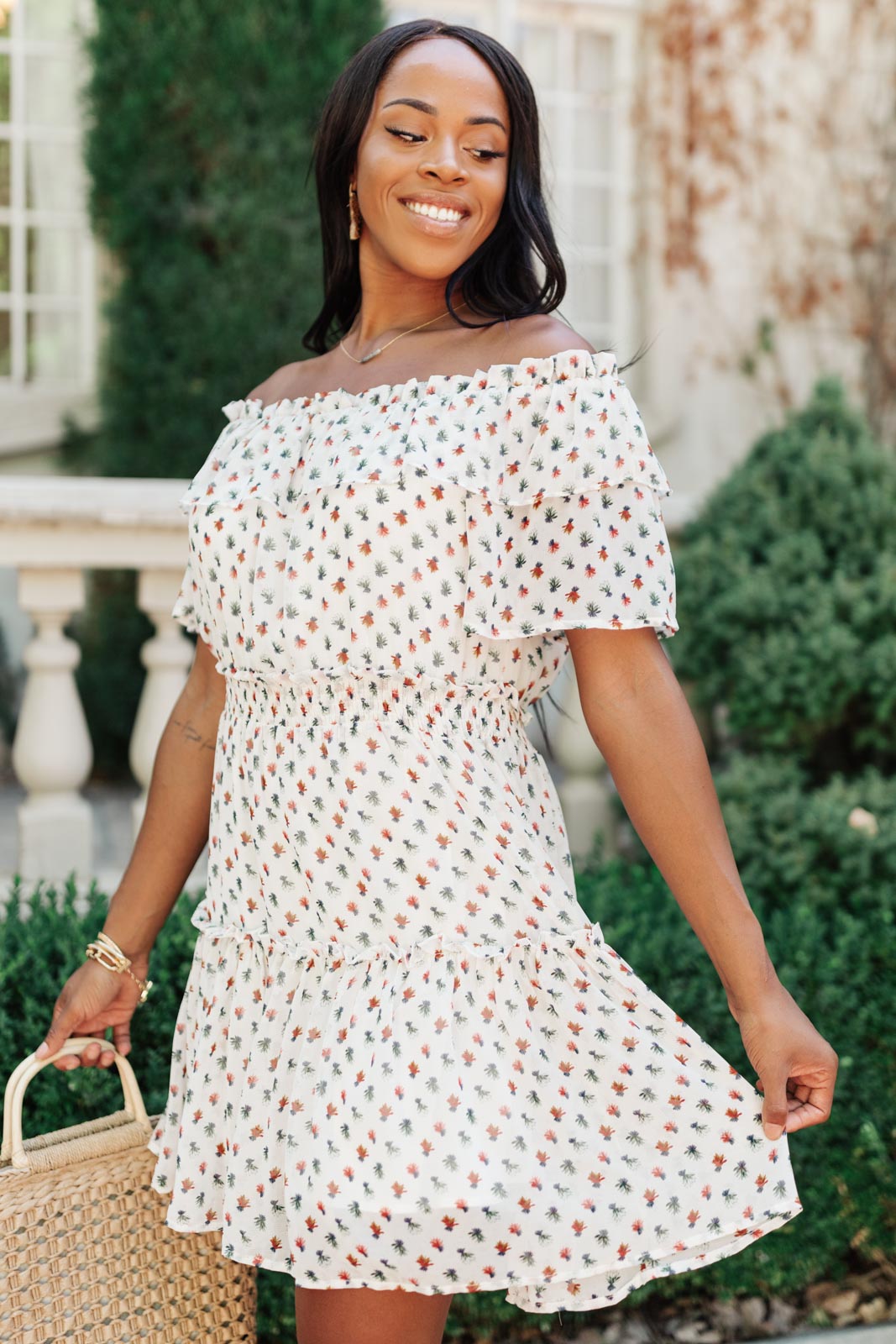 Thinking of You Floral Ruffle Dress