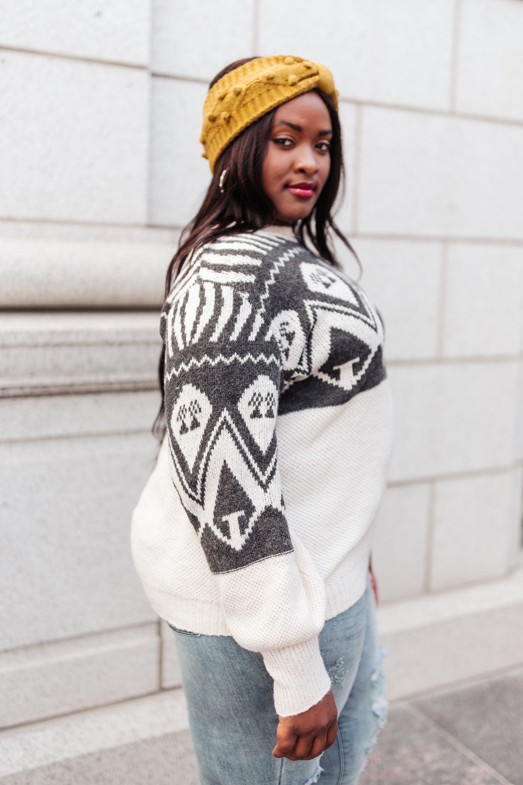 On the Slopes Knit Sweater In Charcoal