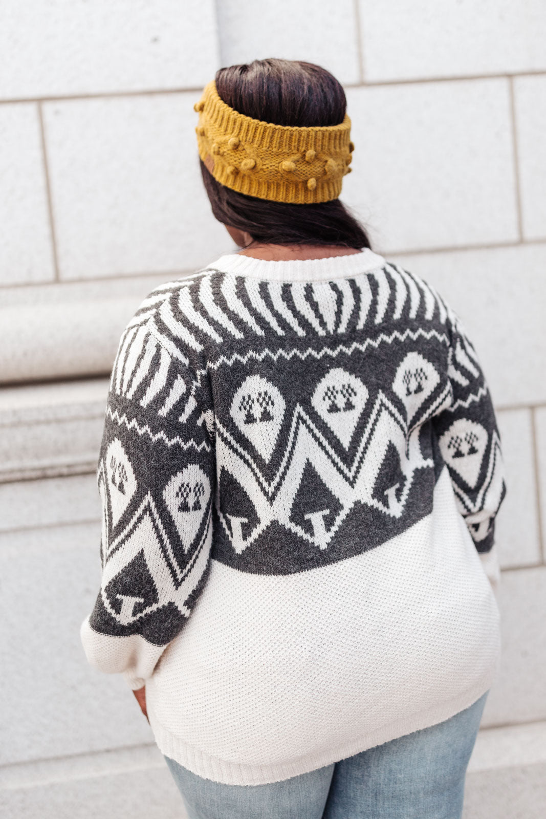 On the Slopes Knit Sweater In Charcoal