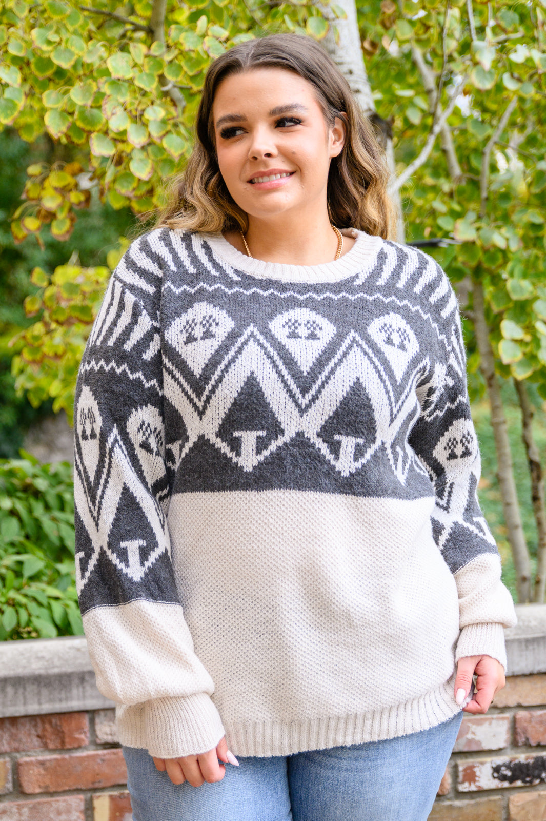 On the Slopes Knit Sweater In Charcoal
