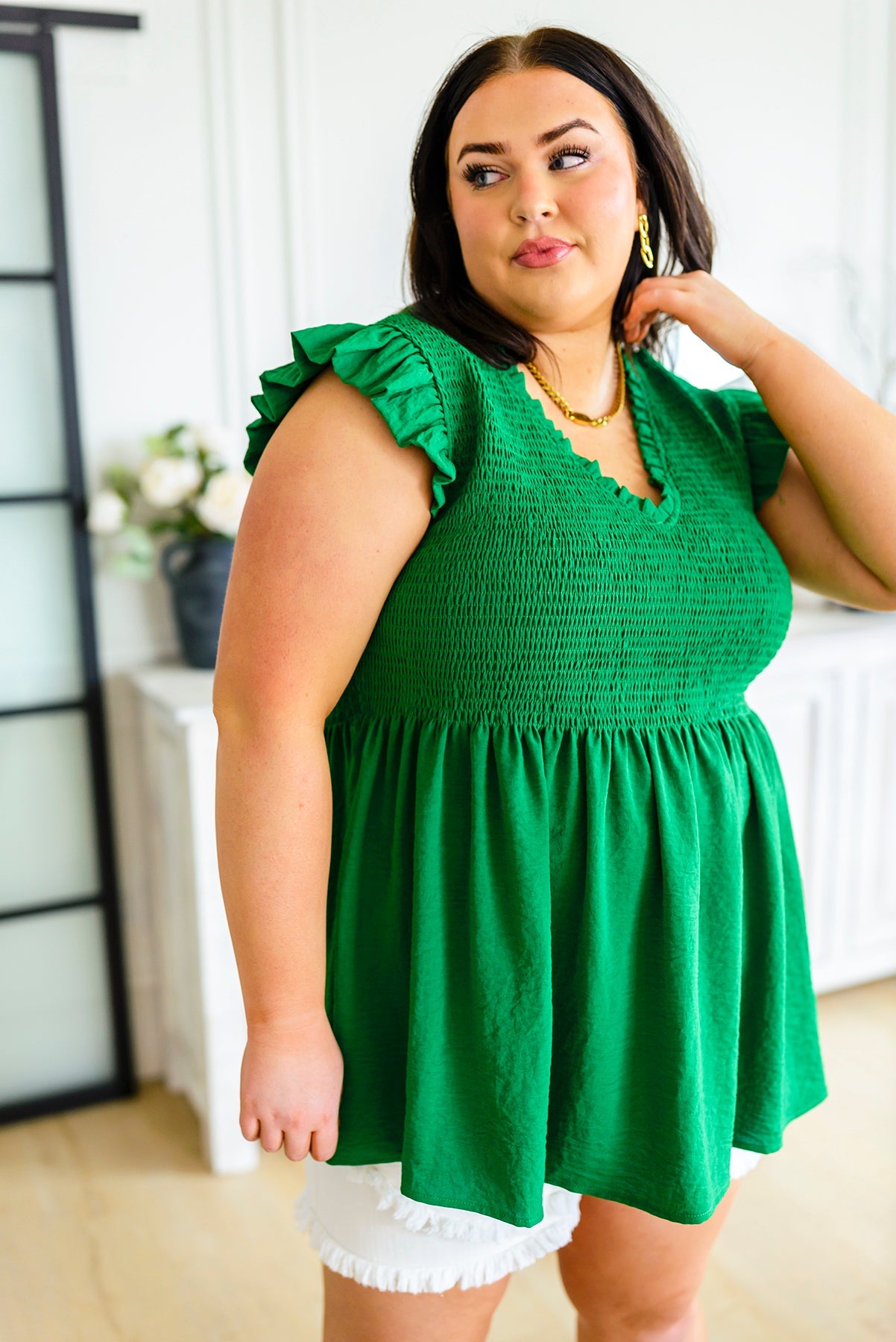 All the Envy Smocked Babydoll Top