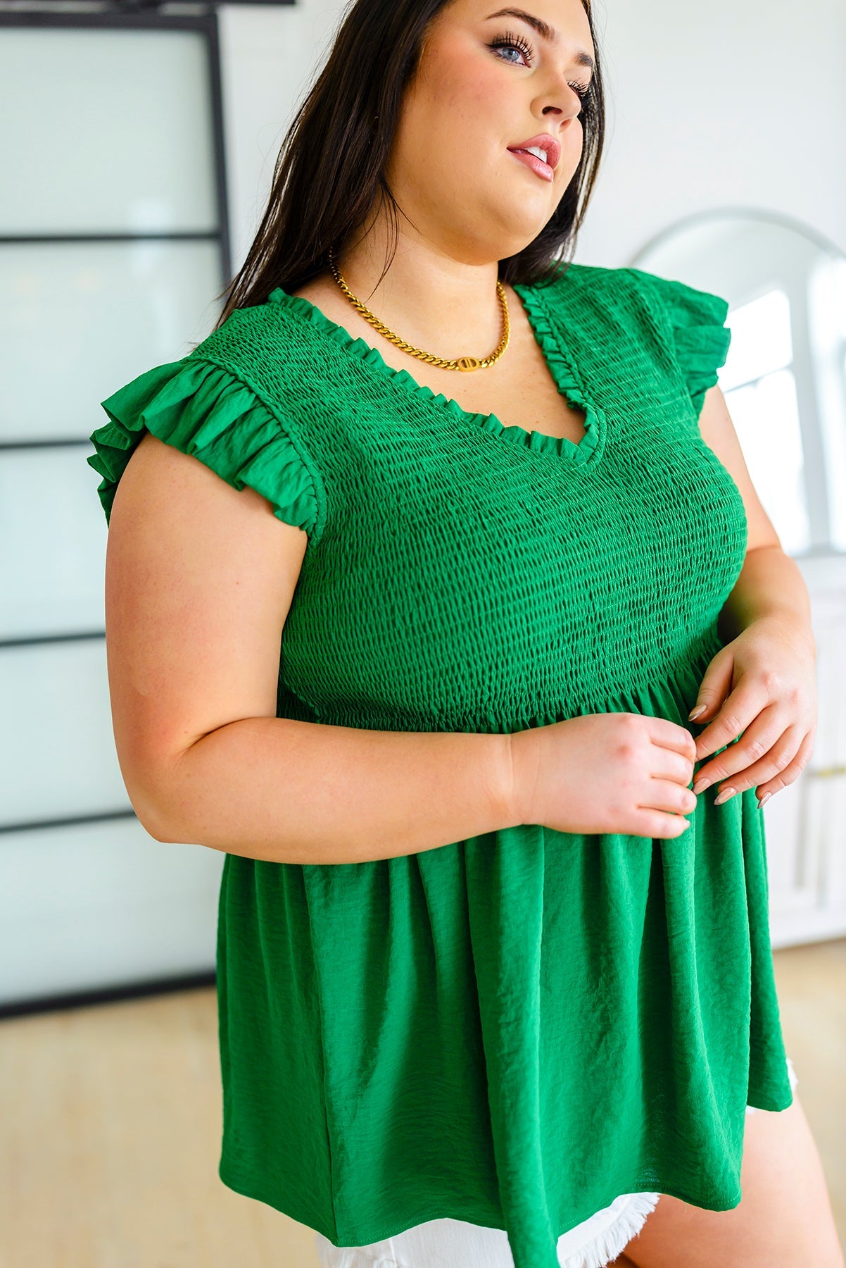 All the Envy Smocked Babydoll Top