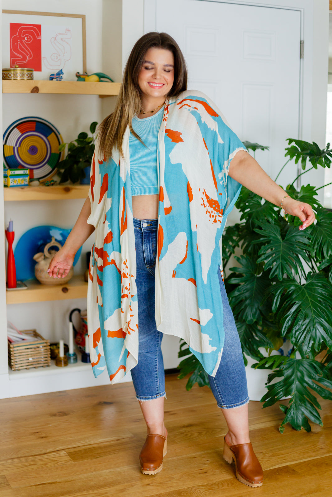 Island Vibes Floral Kimono Cardigan