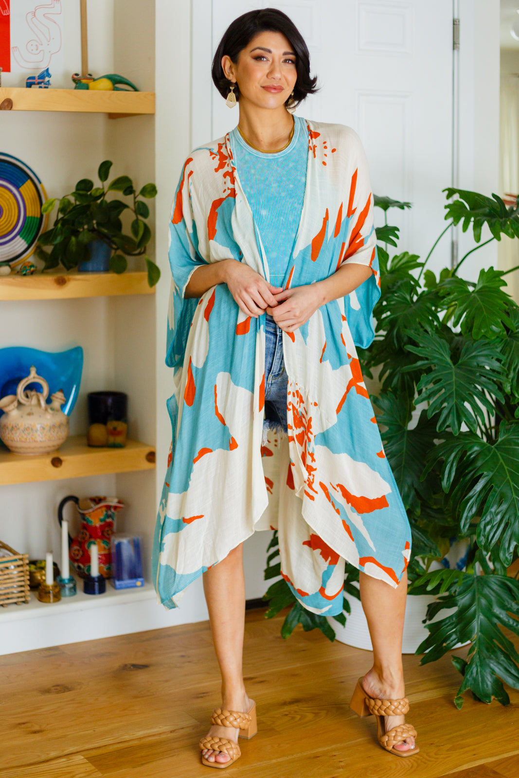 Island Vibes Floral Kimono Cardigan