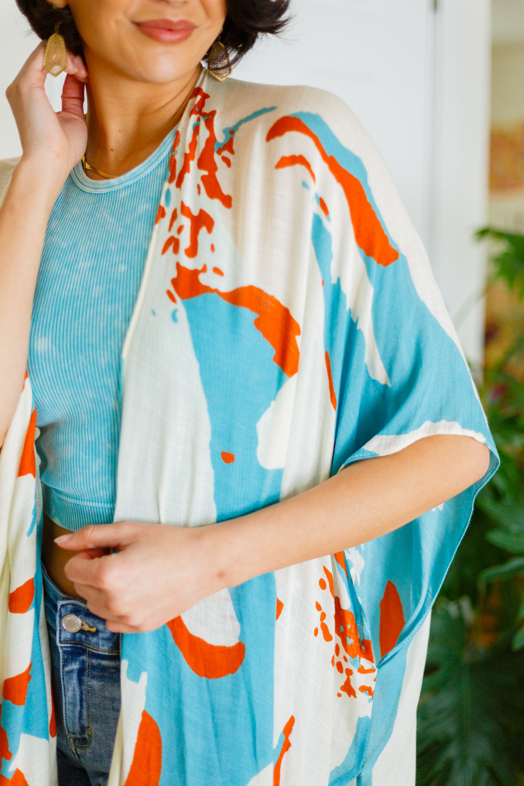 Island Vibes Floral Kimono Cardigan