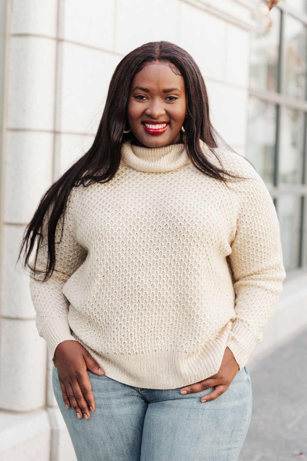 Back to Basics Sweater In Ivory Ivory 1XL