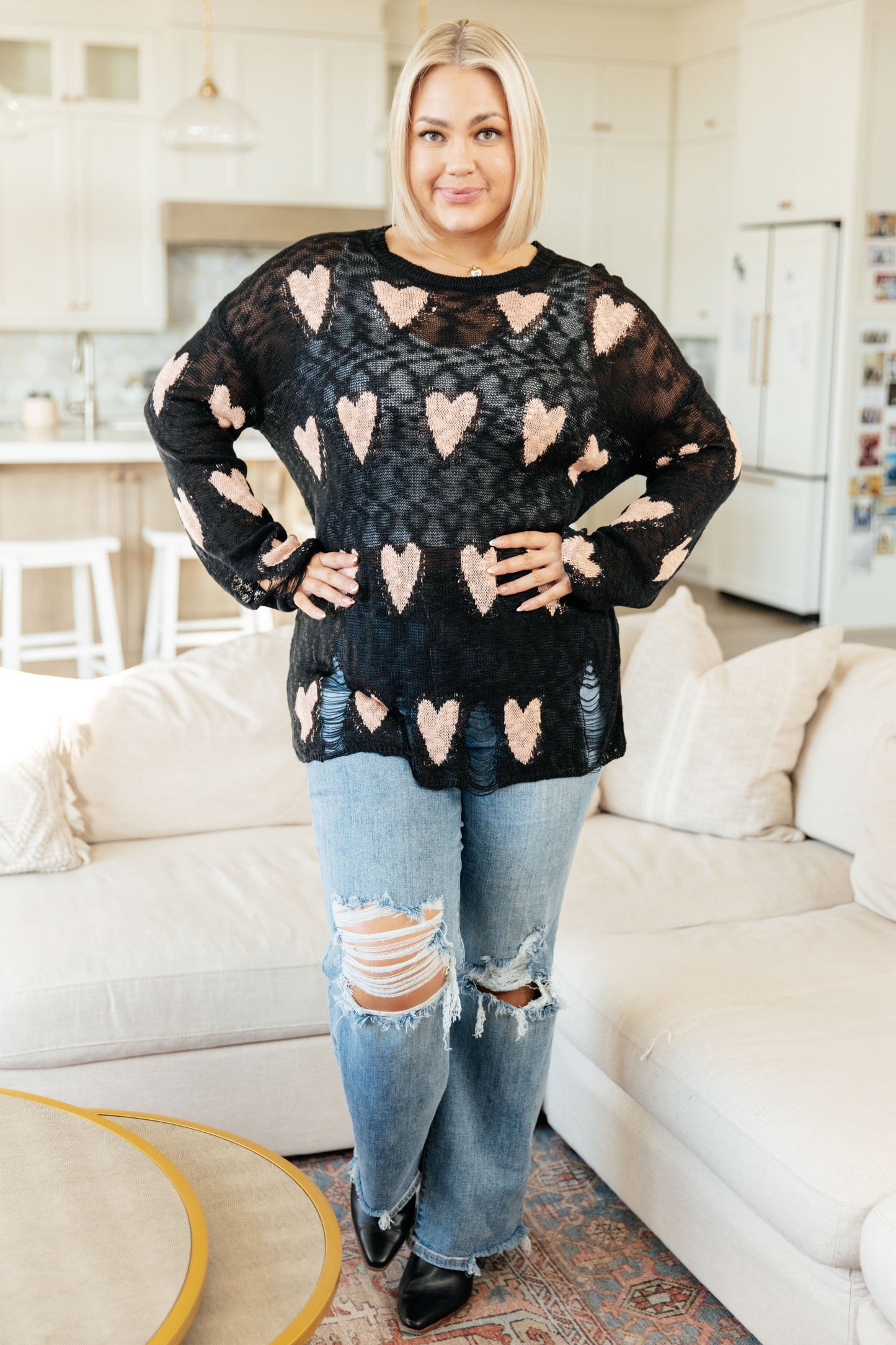 Jar of Hearts Distressed Sweater