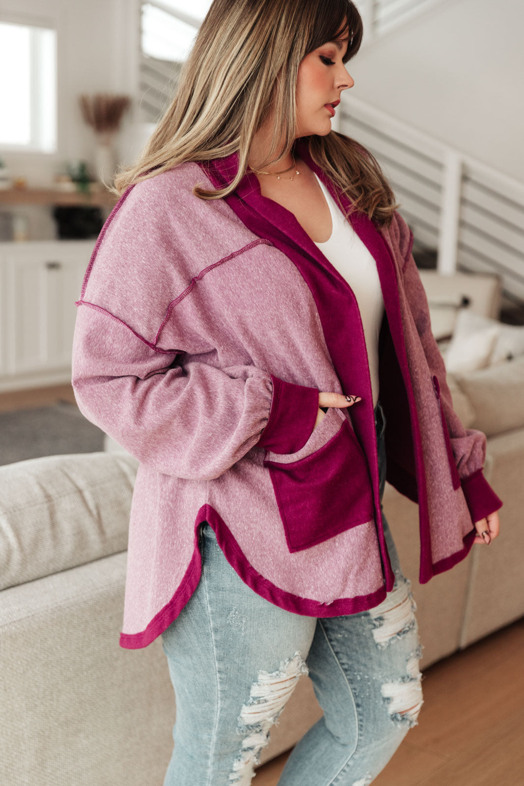 Speak Your Heart Jacket In Rose