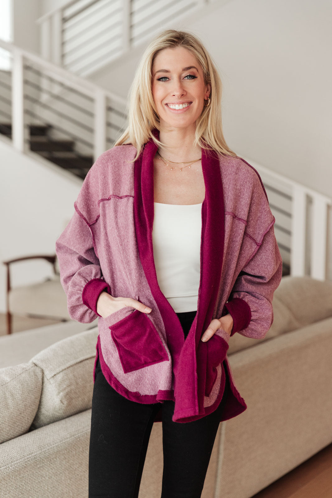Speak Your Heart Jacket In Rose Rose XS
