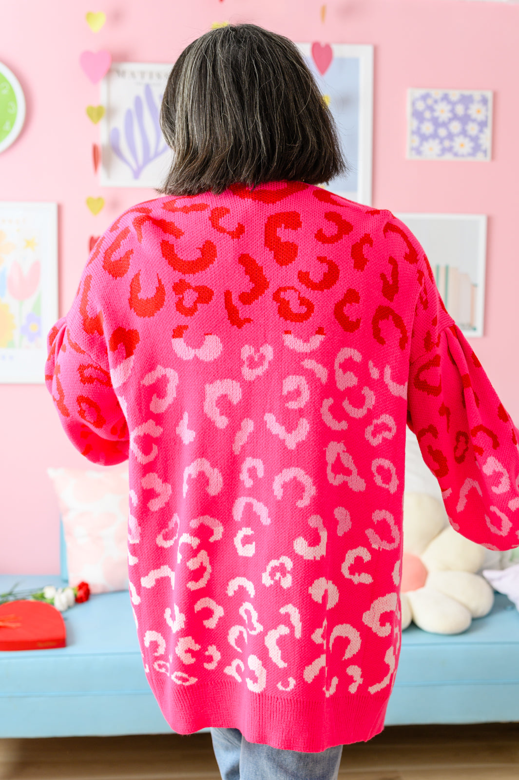 Still The Wild One Oversized Animal Print Cardigan