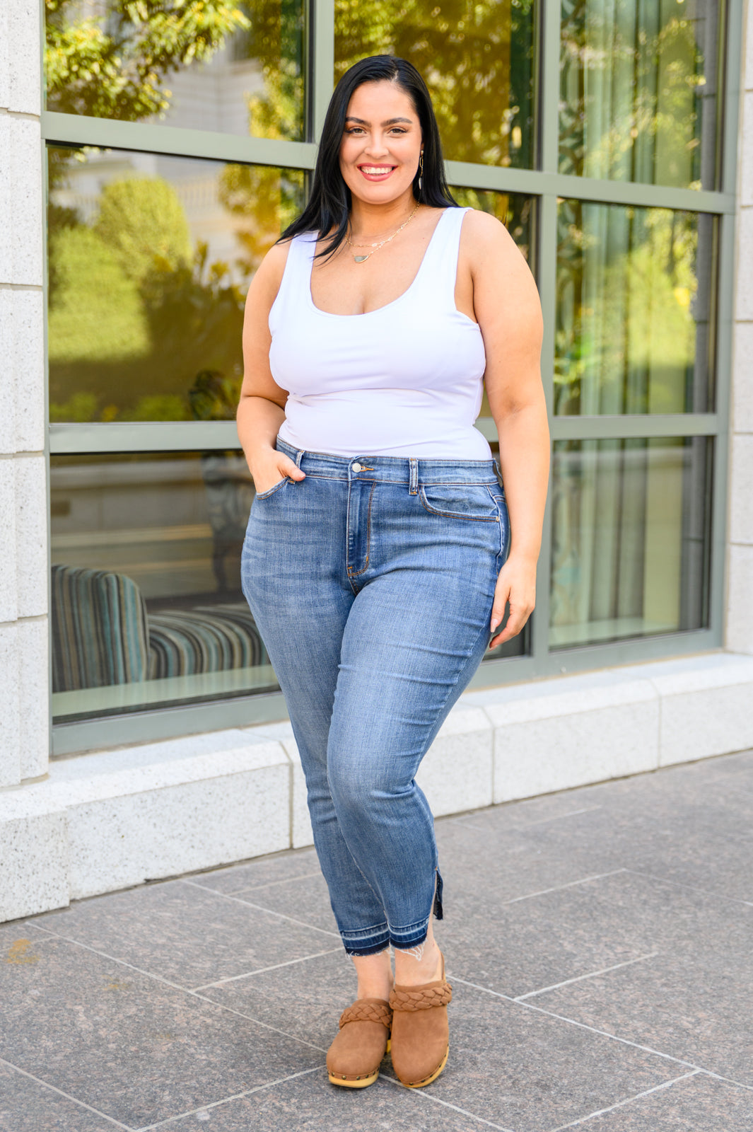 Judy Blue Catch and Release Side Slit Skinny Jeans