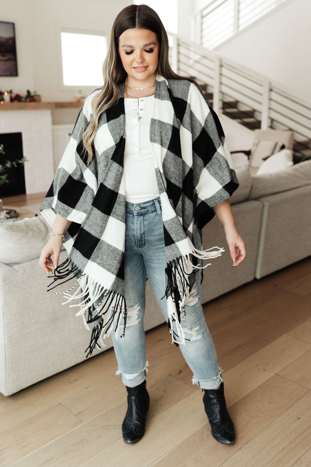 S'all Good Y'all Buffalo Plaid Shawl