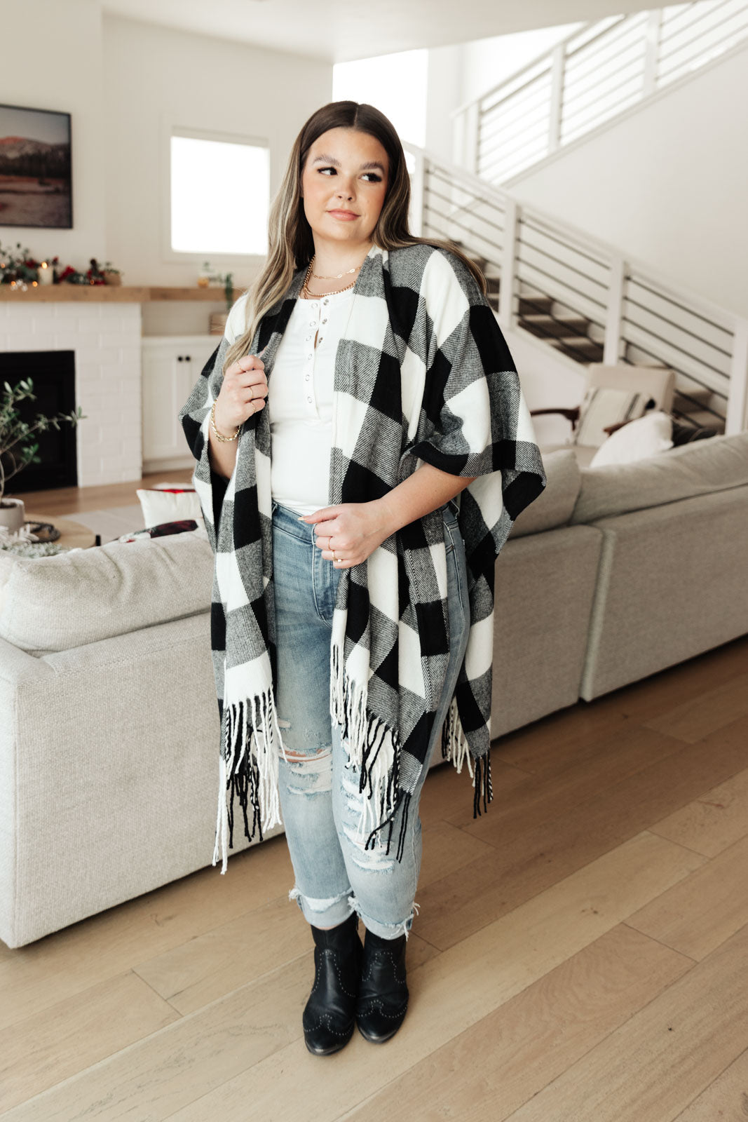 S'all Good Y'all Buffalo Plaid Shawl