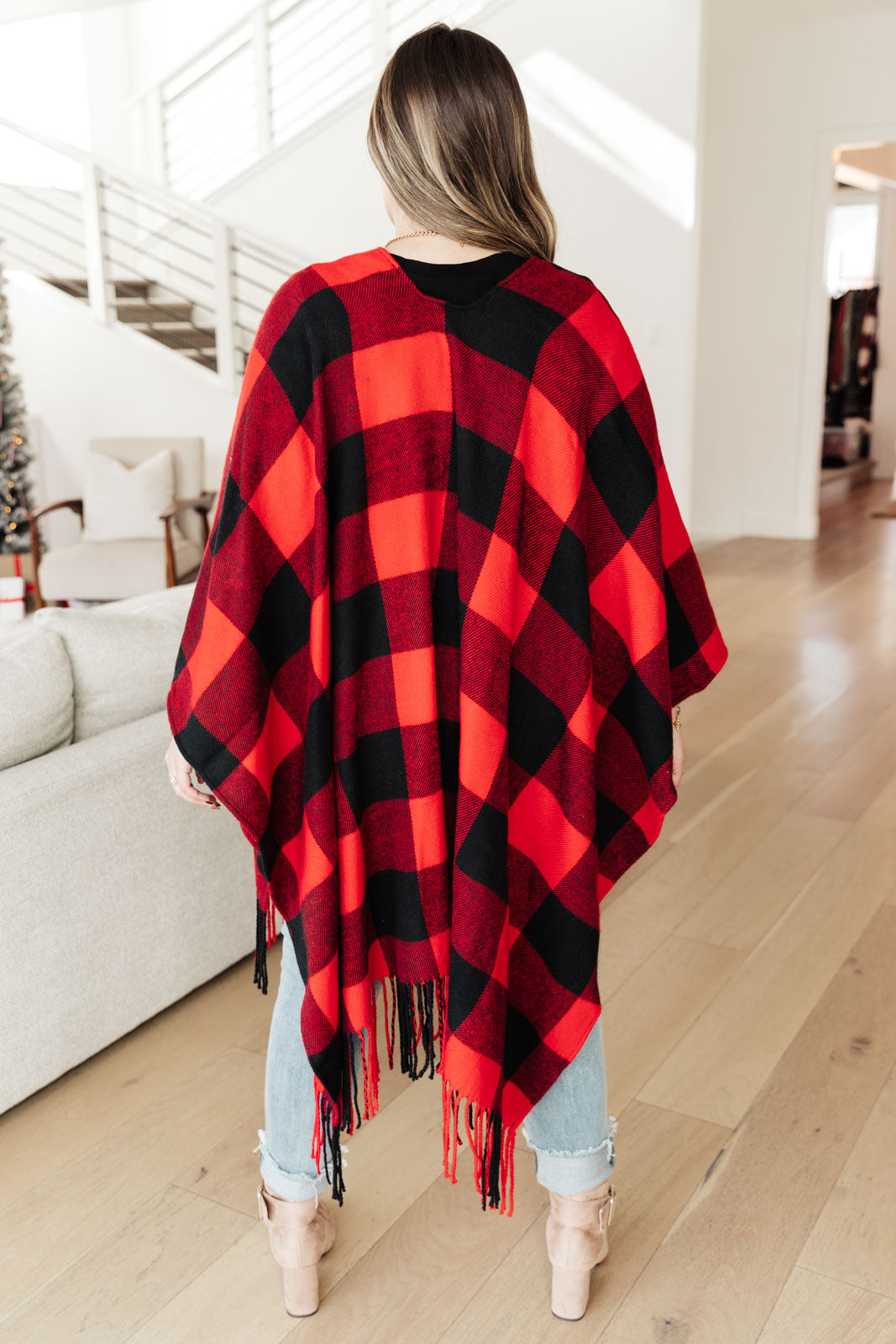 Fireside Buffalo Plaid Shawl