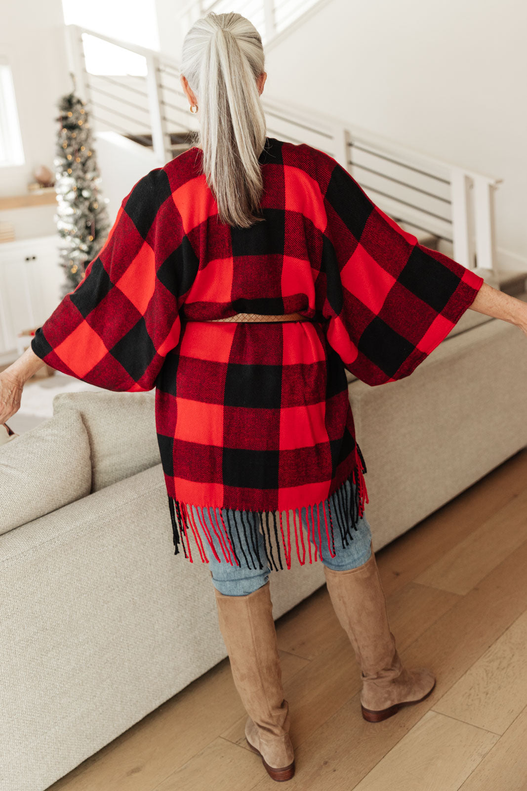 Fireside Buffalo Plaid Shawl