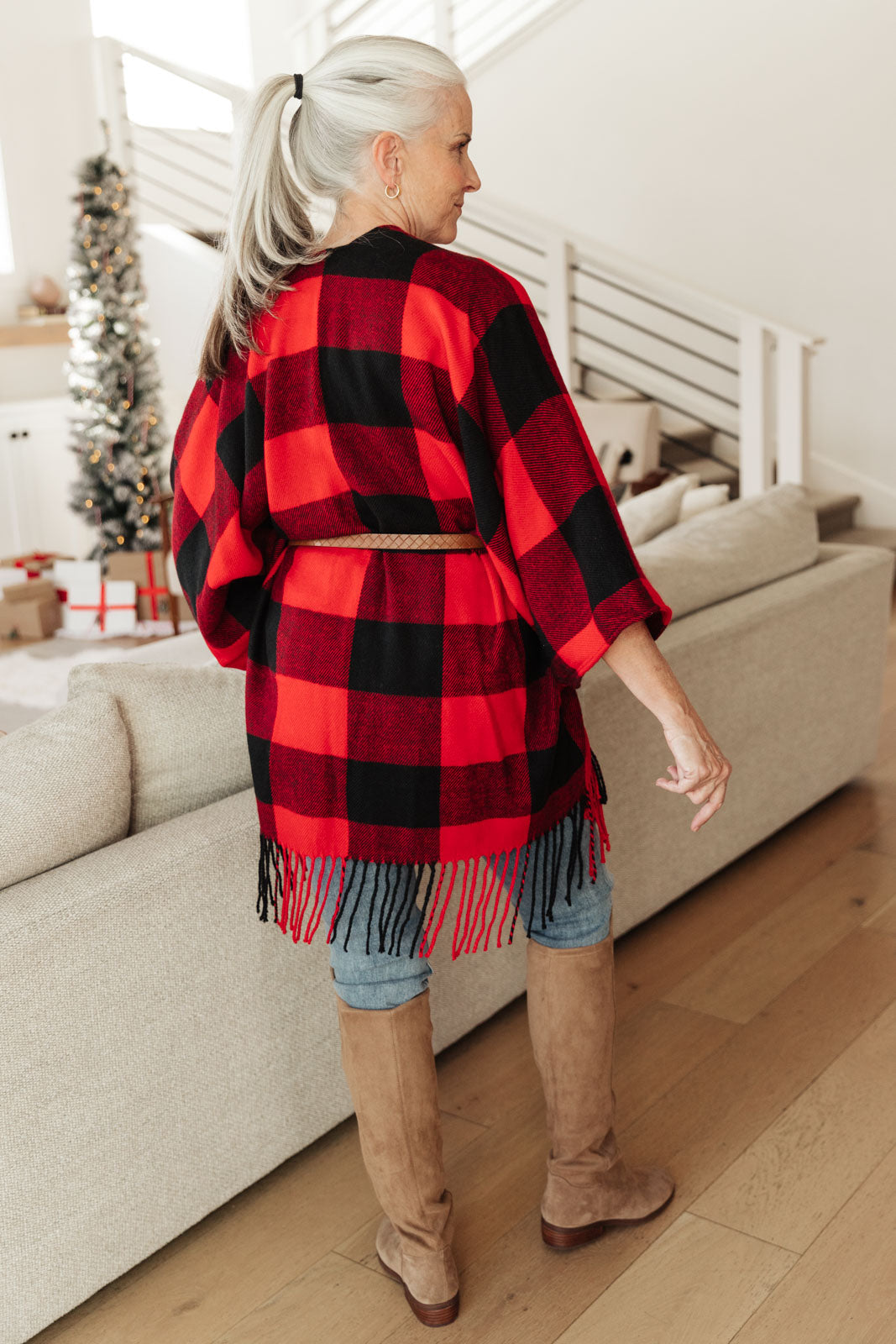 Fireside Buffalo Plaid Shawl