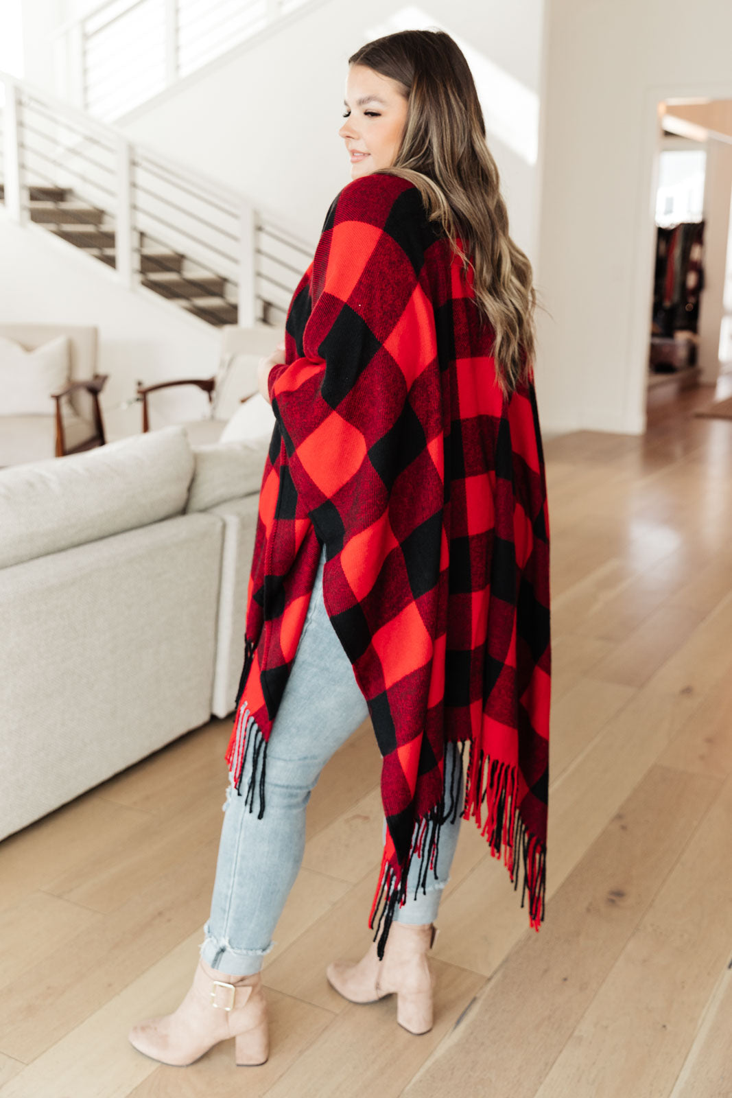 Fireside Buffalo Plaid Shawl