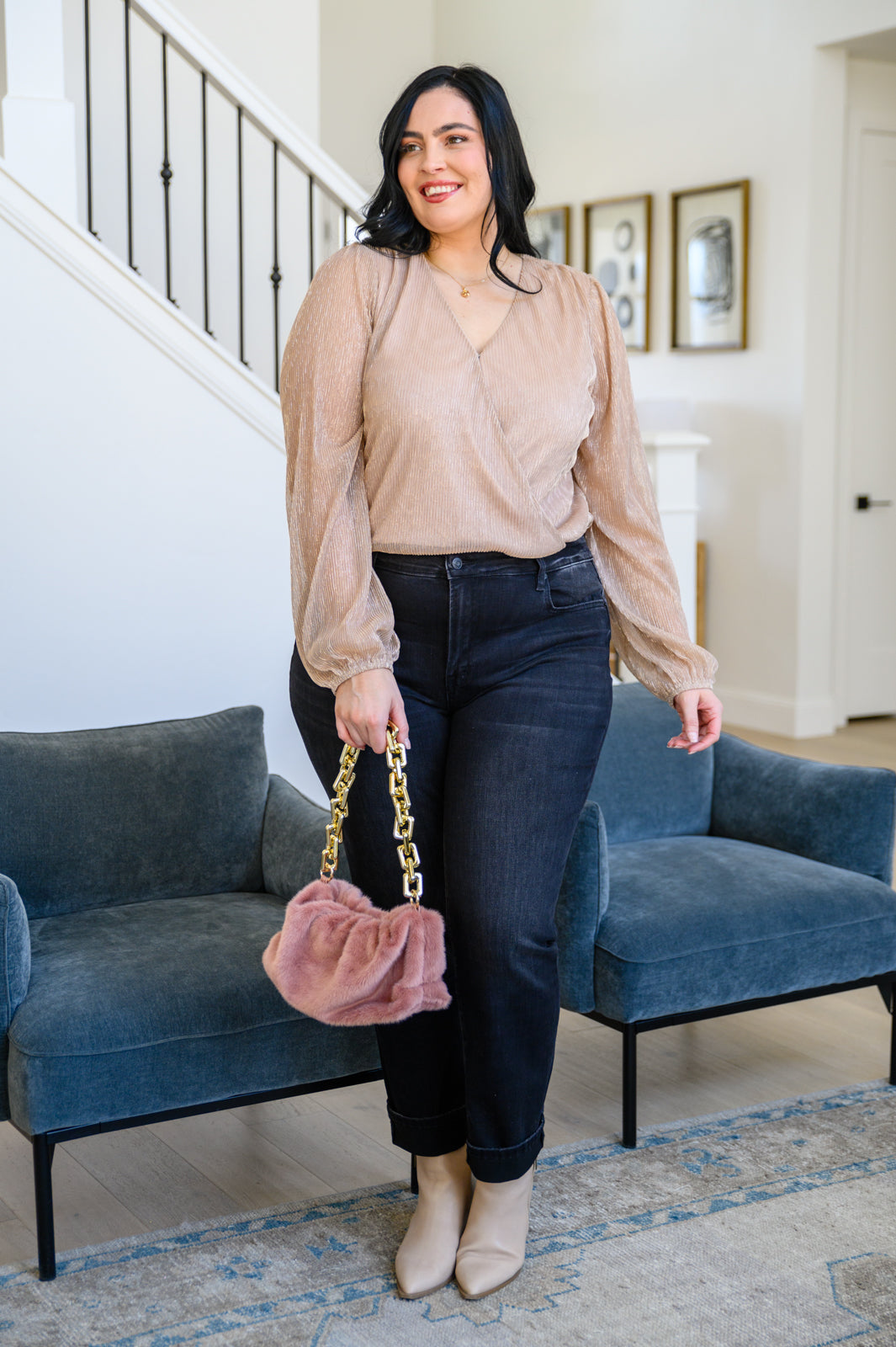 Make You Swoon Faux Wrap Bodysuit