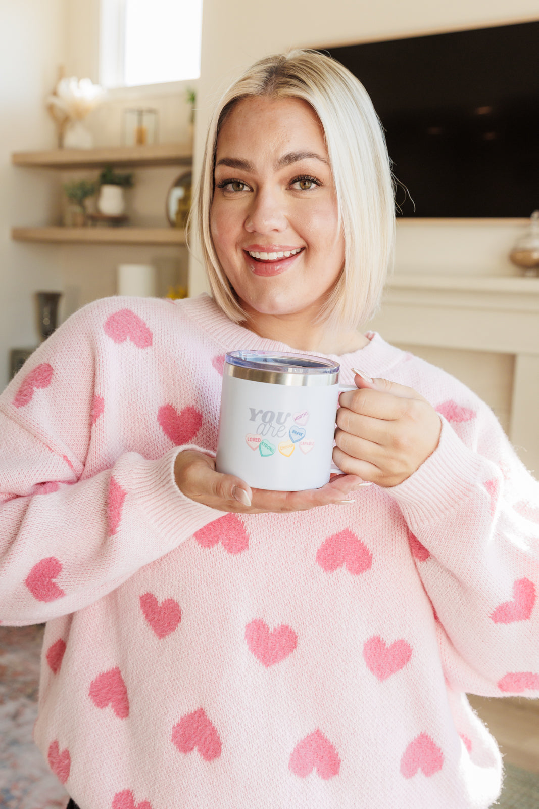 You Are Hearts 14 Oz Double Walled Travel Mug