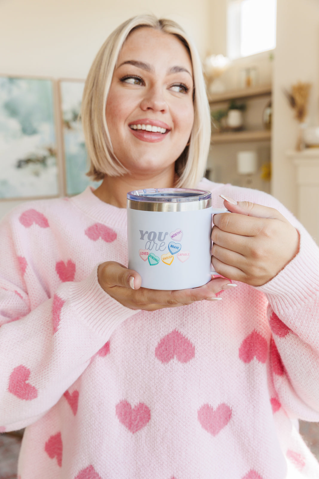 You Are Hearts 14 Oz Double Walled Travel Mug